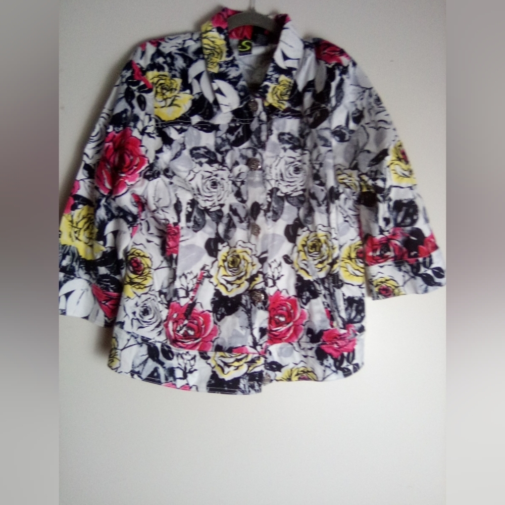 SPARTELLE Floral Button-Up Shirt SIZE XL - Picture 4 of 5